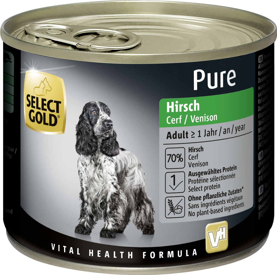 SELECT GOLD Hundenassfutter SELECT GOLD Pure Adult Hirsch 24x200 g