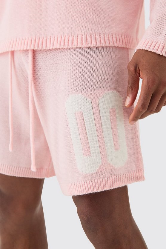 Lockere Jacquard Strick-Shorts