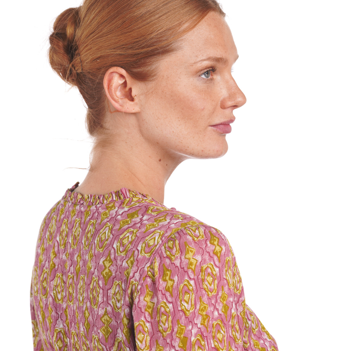 Damen Maxikleid mit grafischem Allover-Print