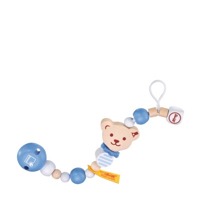 Steiff by Selecta® Schnullerkette, 21 cm, mittelblau