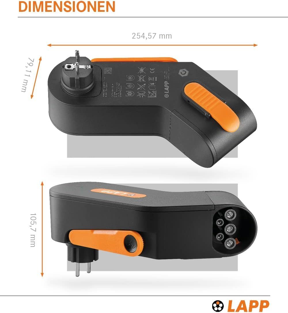 LAPP Dock/Mobiles EV Ladegerät für die Haushaltssteckdose/Notlade Elektroauto-Ladegerät