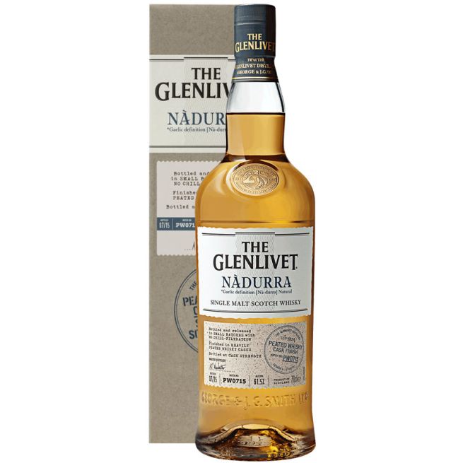 Whisky Single Malt Glenlivet Cask Strength, Nadurra Peated 61,5°