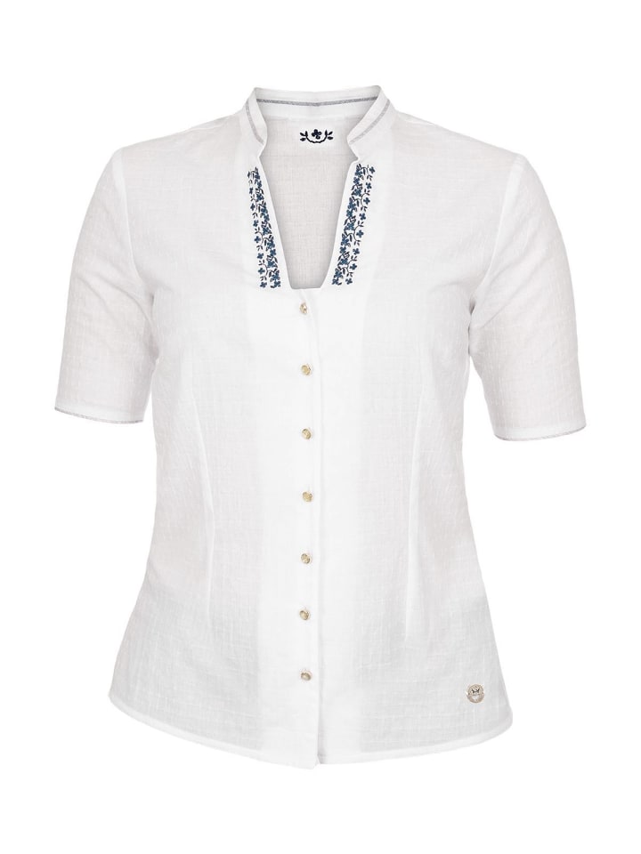 Spieth & Wensky Bluse ANJA in weiß-blau günstig kaufen