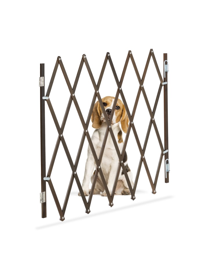 relaxdays Hundeabsperrgitter in Braun - (B)118 x (H)69 cm günstig kaufen onesize