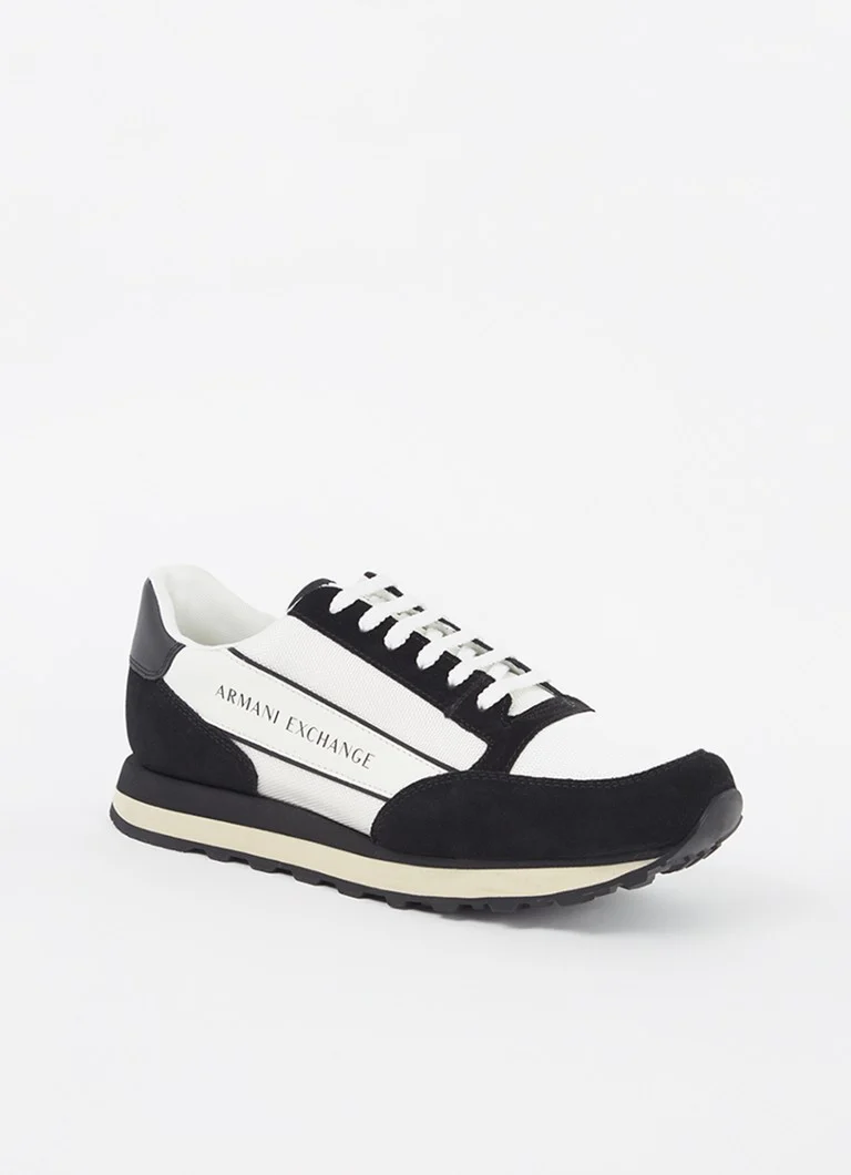 Adidasy Armani Exchange z detalami ze zamszu