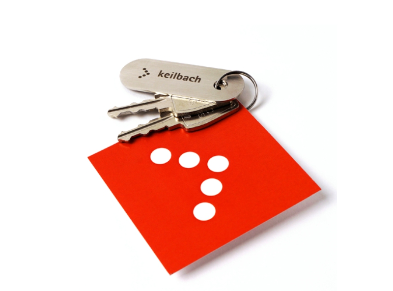 Keilbach Designprodukte Keilbach Briefkasten, Edelstahl, Holzfront Eiche