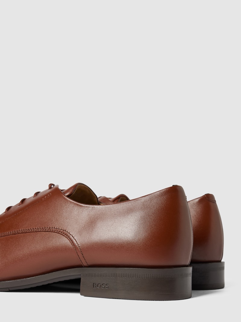 Derby-Schuhe aus Leder Modell 'Colby' in cognac