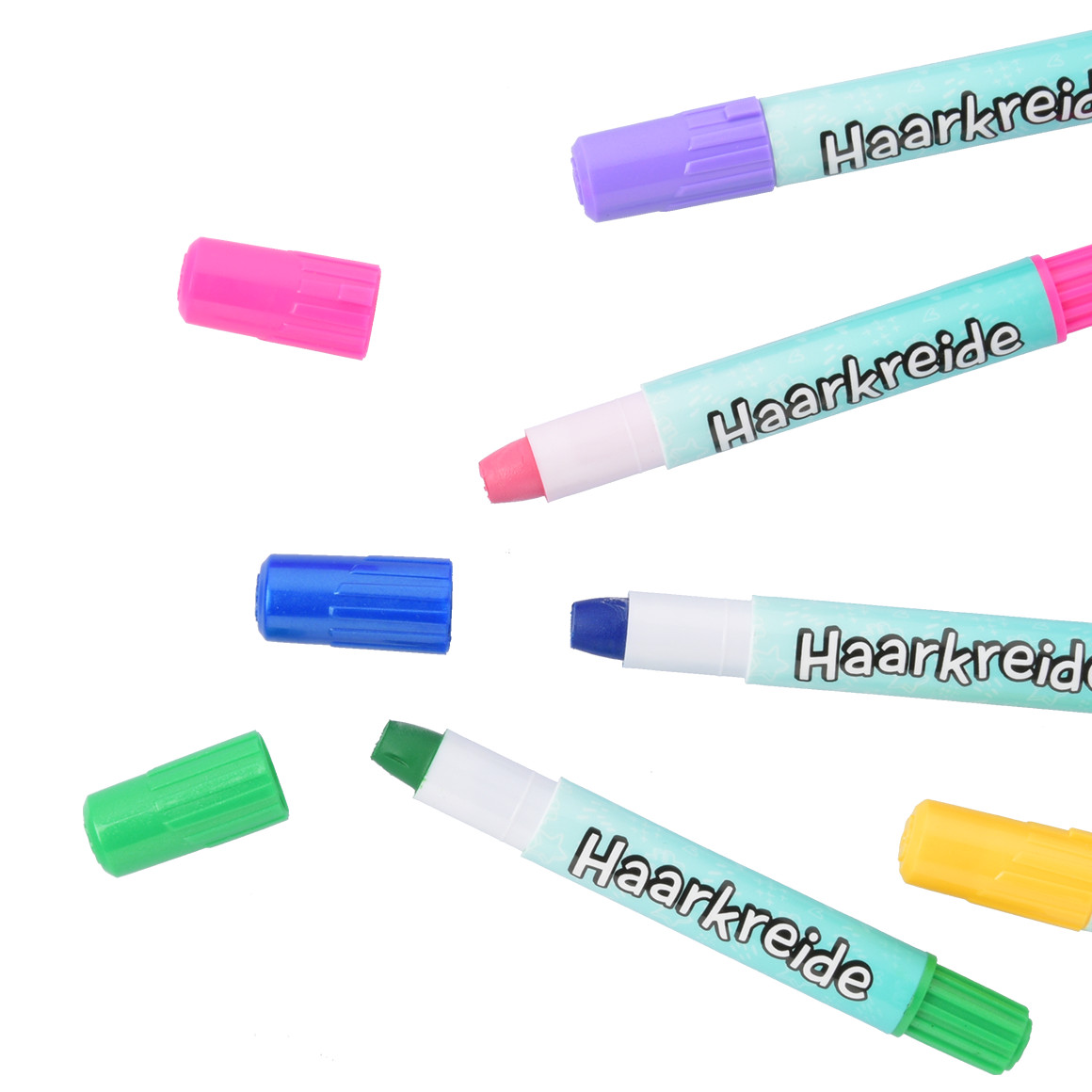Haarkreide in 5 Farben