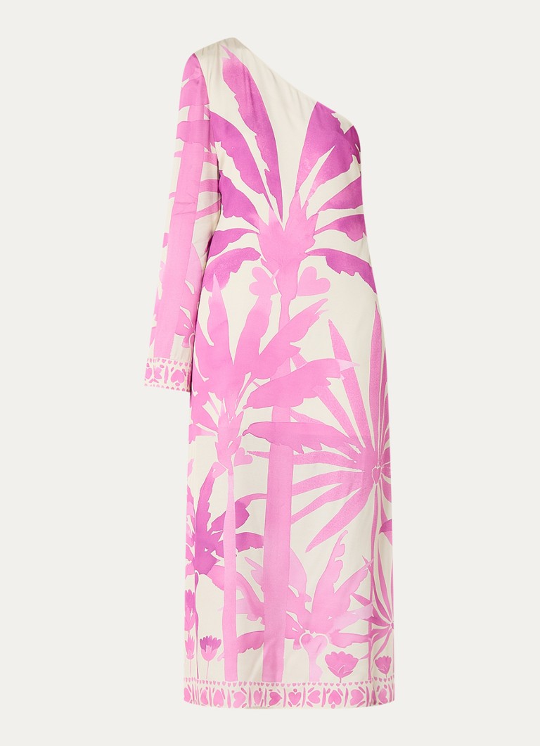 Μάξι φόρεμα Fabienne Chapot Luana με One Shoulder Leaf Print