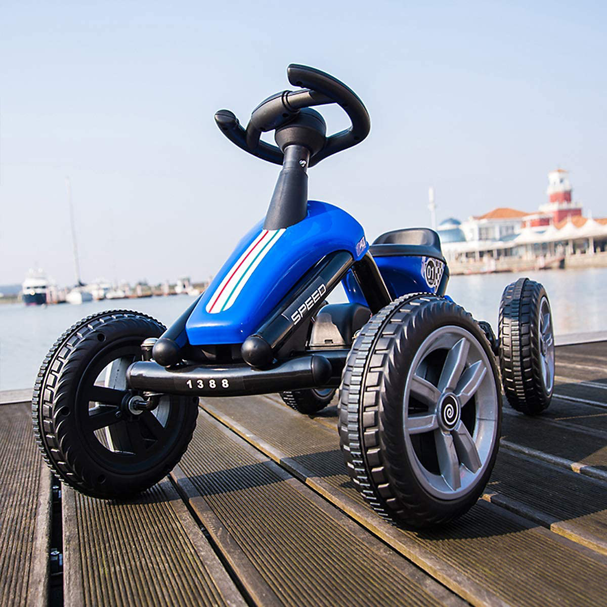 Go-Kart mit Pedalen Fahrzeug Tretauto mit 4 Rädern