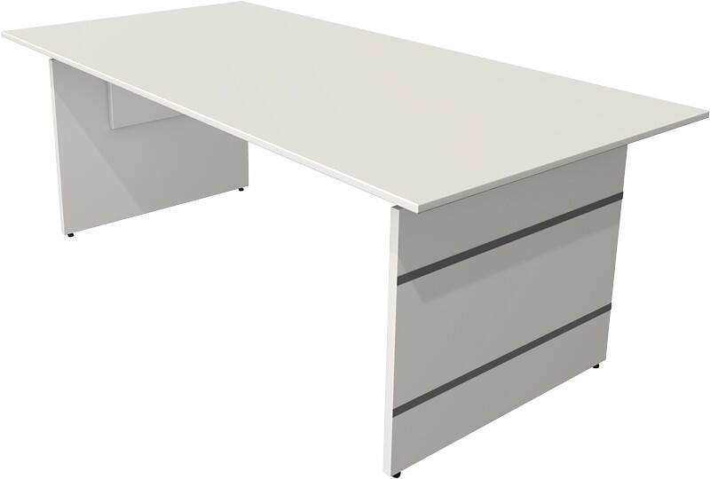 Kerkmann 11413810 Form 4 Höhenverstellbar Sitz-Stehschreibtisch Rechteckig Weiß 2.000 x 1.000 x 760 mm