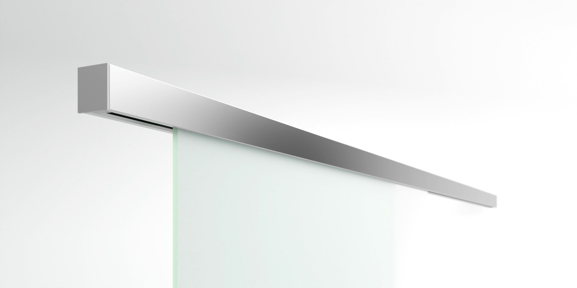AMOD Glasschiebetür V-AS (SlimLine, Komplett Set), mit Griffmuschel und SoftStop