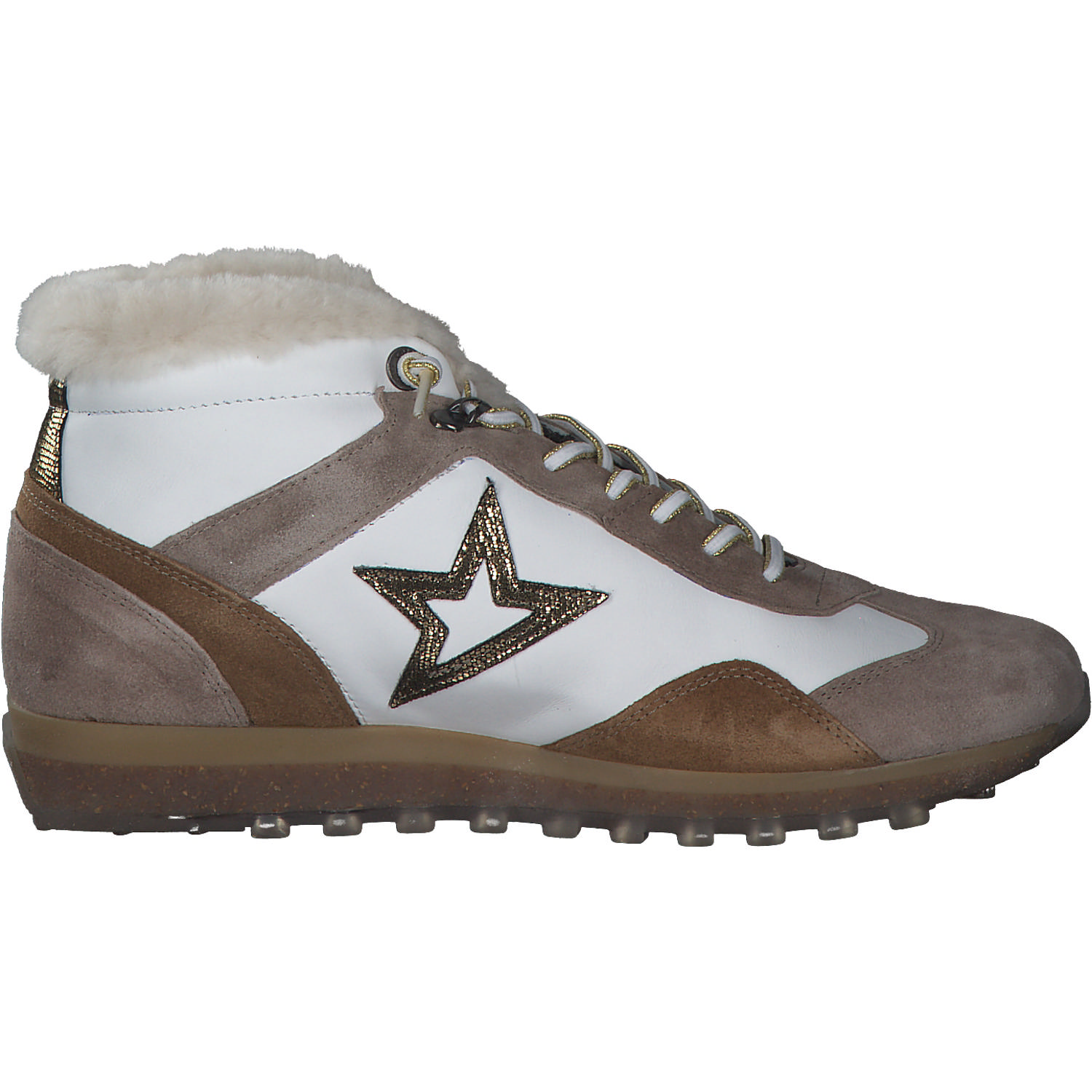 Cetti C1274, Sneakers High, Damen, glitter baracus taupe