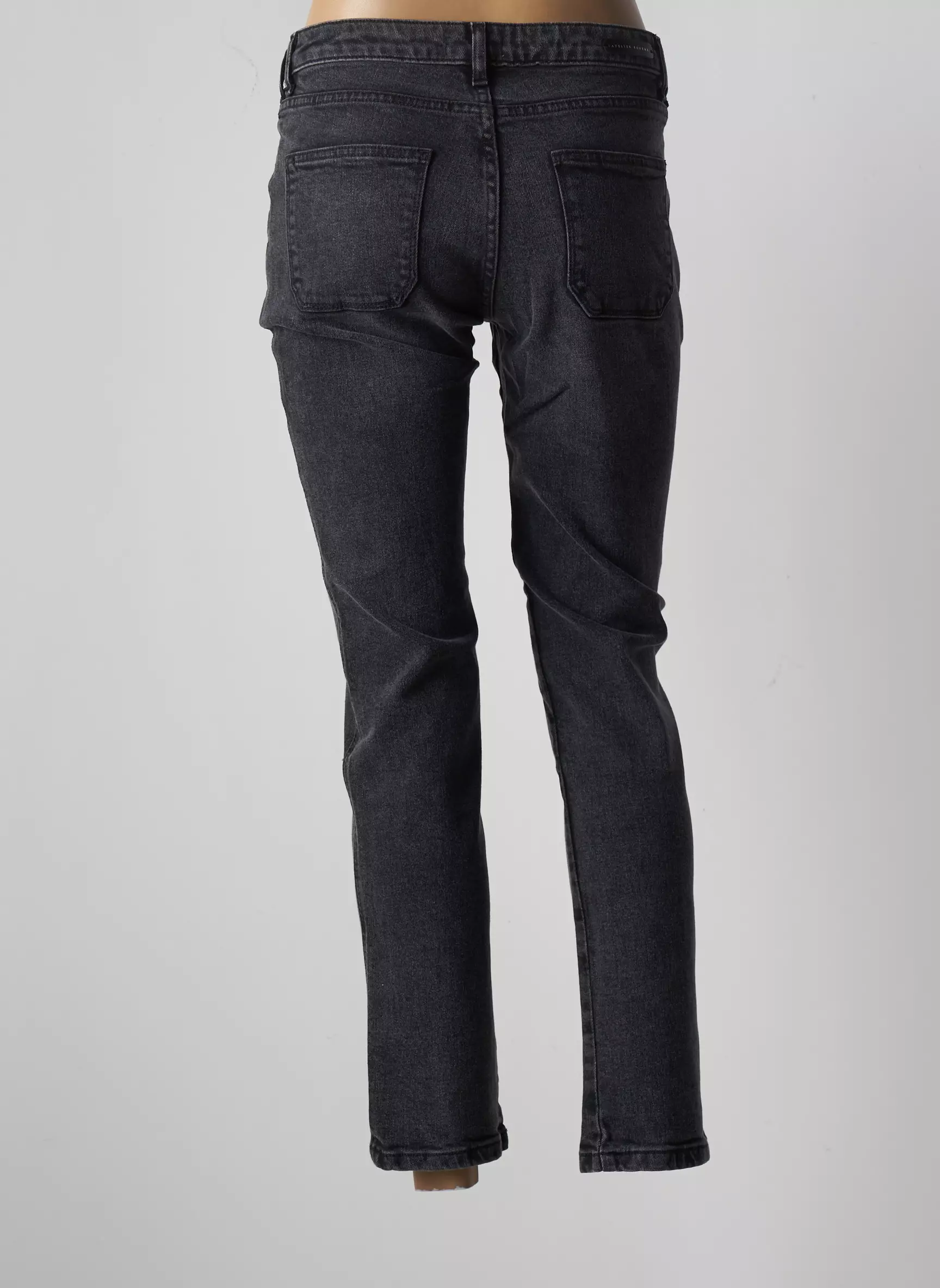 Atelier Boheme Jeans Coupe Slim Femme couleur gris