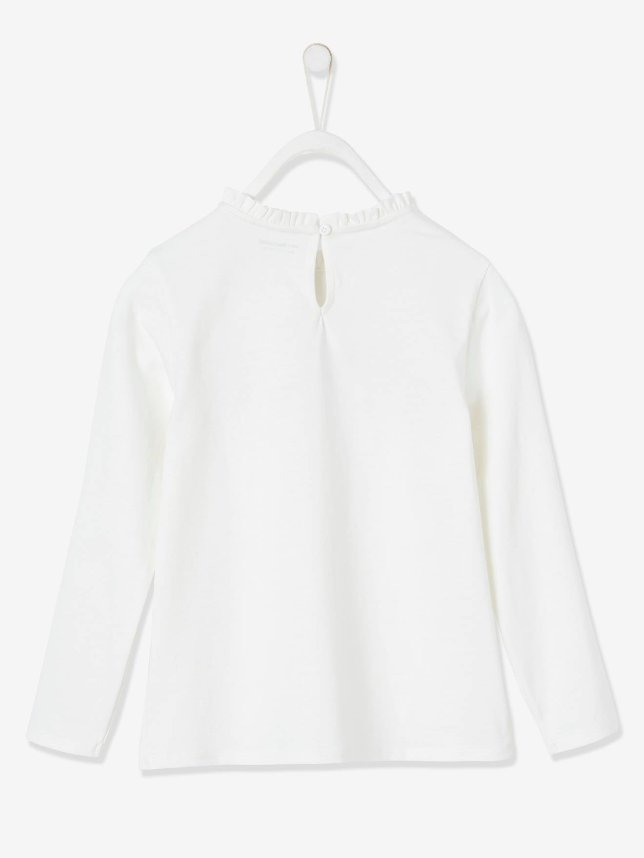 T-shirt motif fantaisie en relief fille curry
