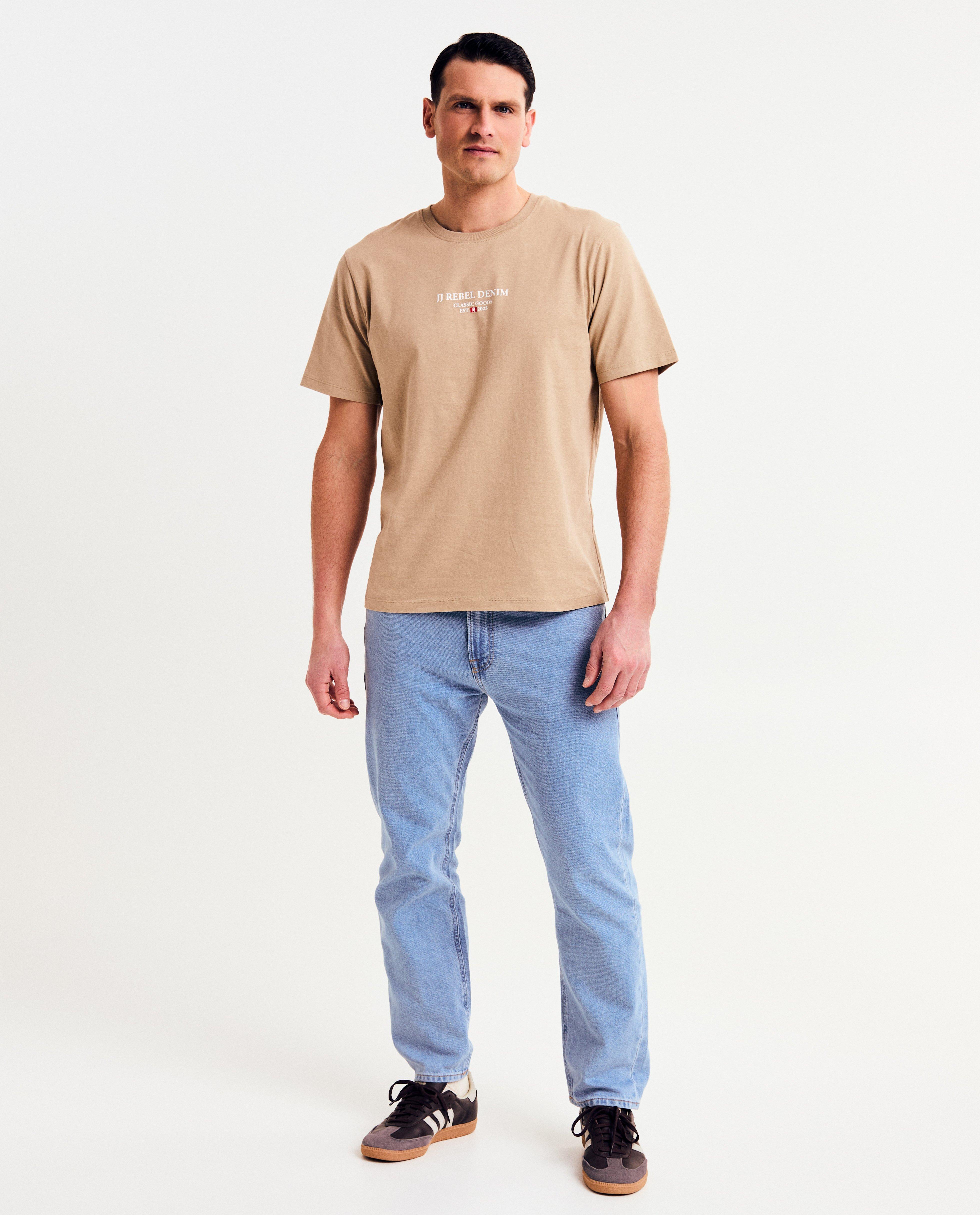 Tricou JJ Rebel cu inscripții bej