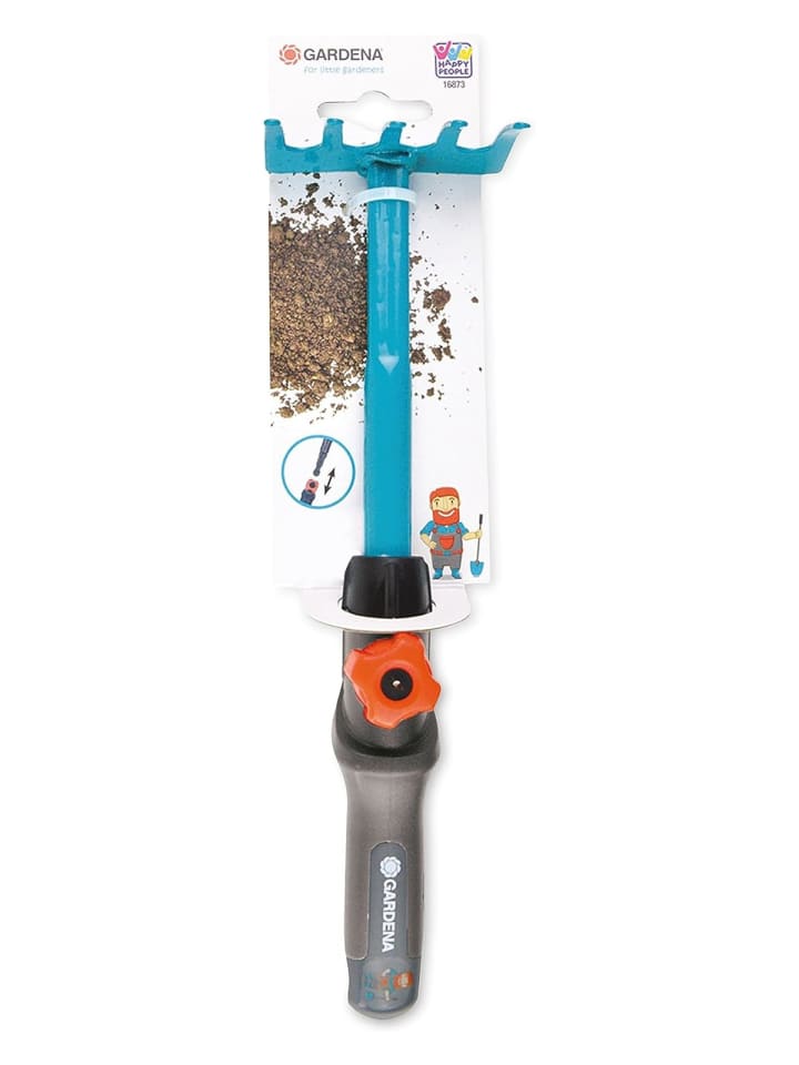 Happy People Kinder Gartenwerkzeug GARDENA Rechen Harke, Metall, 27cm in mehrfarbig günstig kaufen onesize