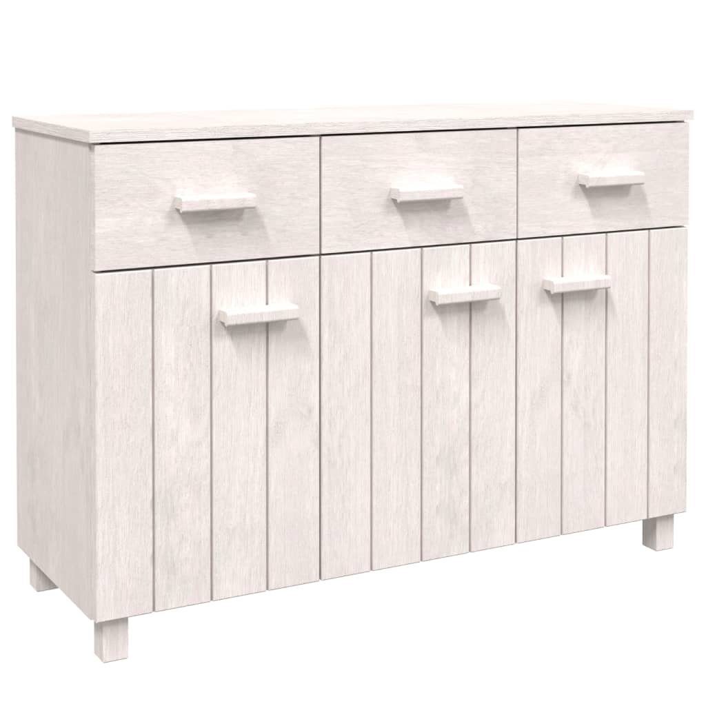 vidaXL Sideboard Sideboard HAMAR Weiß 113x40x80 cm Massivholz Kiefer (1 St)