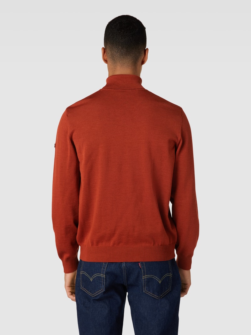 Rollkragenpullover aus Wolle Modell 'ROLLI' in kupfer