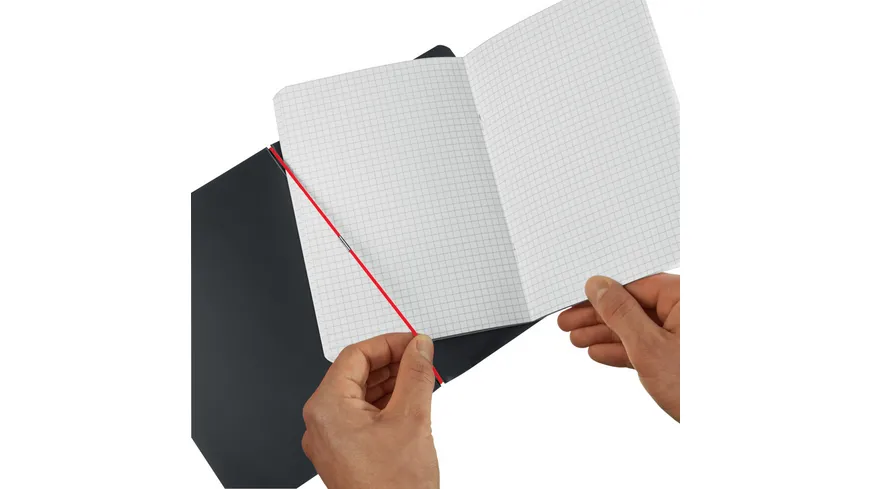 herlitz my.book flex Notizheft PP A5 schwarz kariert