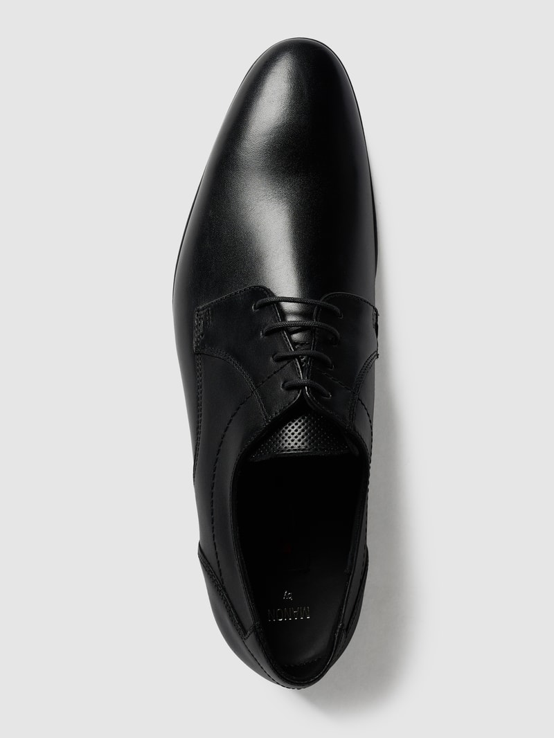 Derby aus Leder Modell 'Manon' in schwarz