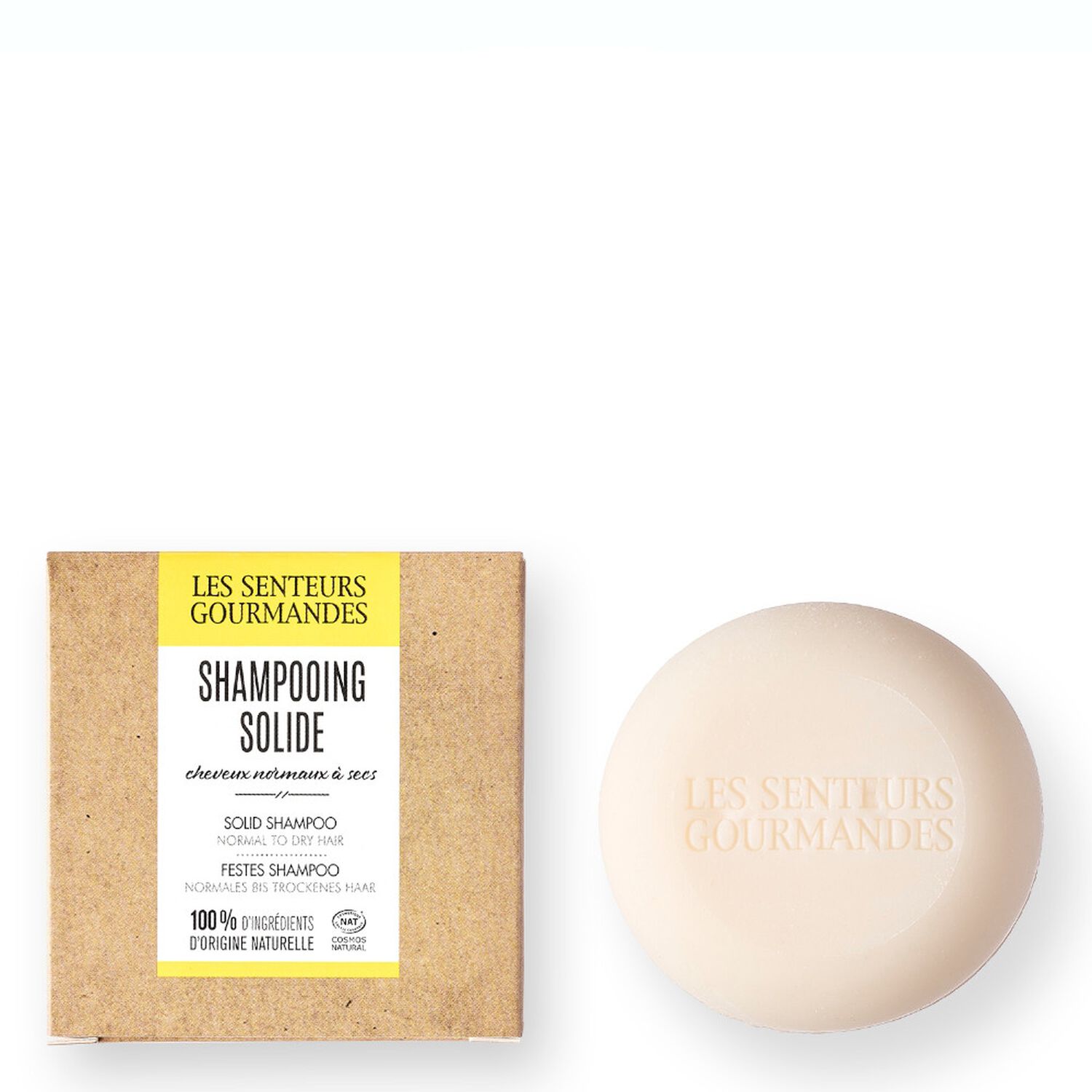 Les Senteurs Gourmandes Shampooing Solide Cheveux Normaux à Secs 85g