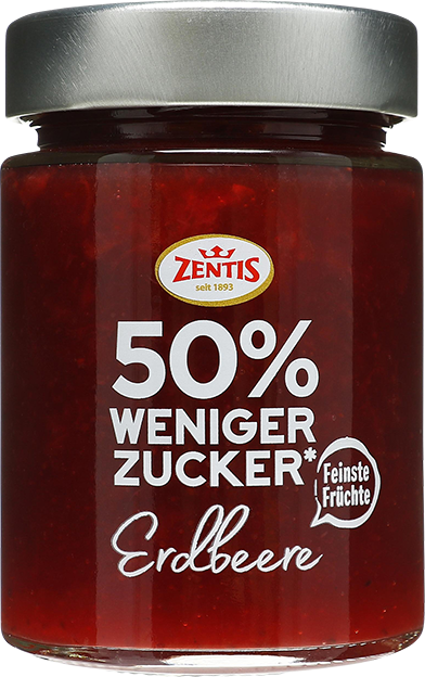 Zentis 50% weniger Zucker Erdbeere