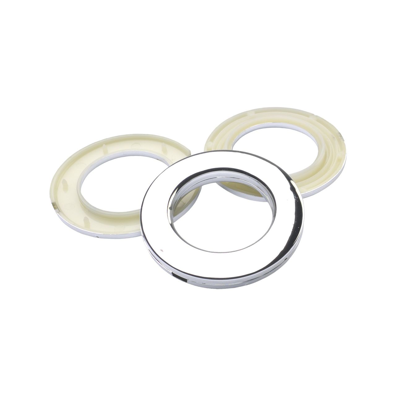 Bella Casa Stoffösen Gardinenösen Vorhangösen 33 mm Ø chrom, 10 Stück