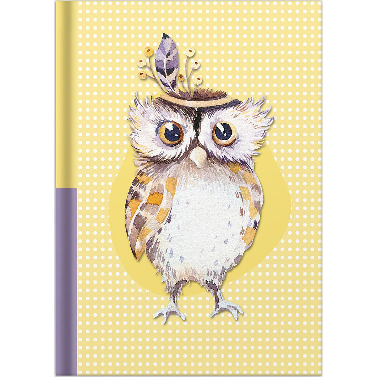 Notizbuch Eule, dotted, DIN A5, 96 Blatt