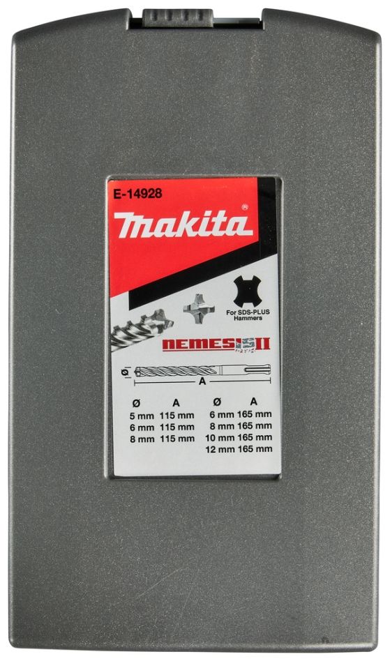 Makita Accessories E-14928 P4S: Set burghie pentru beton SDS-Plus, 7 piese