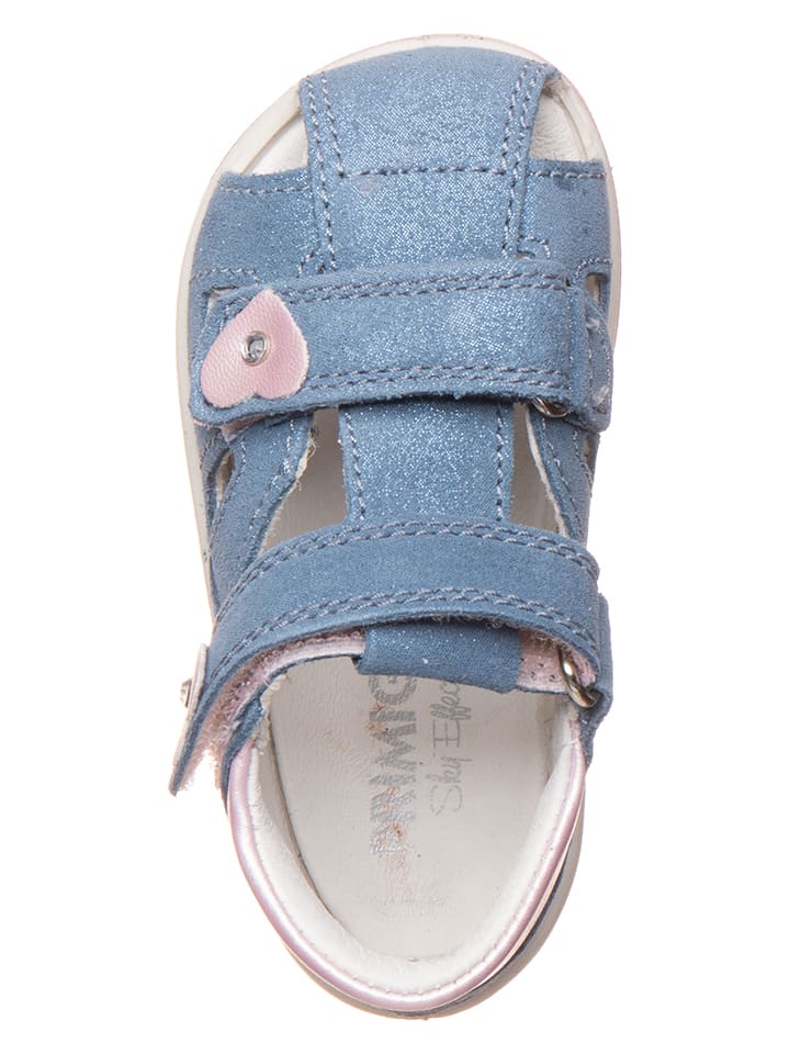 Primigi Leder-Halbsandalen in Blau/ Rosa günstig kaufen