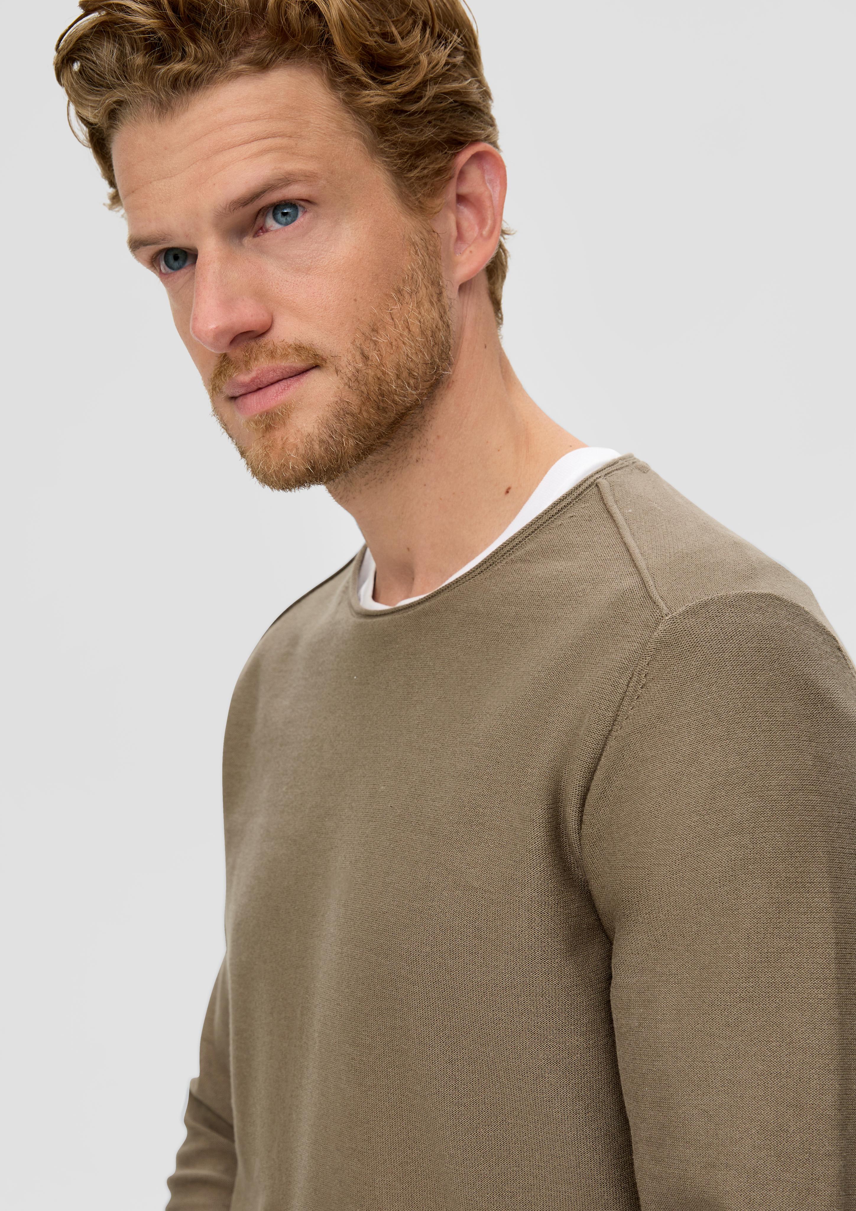 Pullover mit Rollsaumblende  2124525-8613