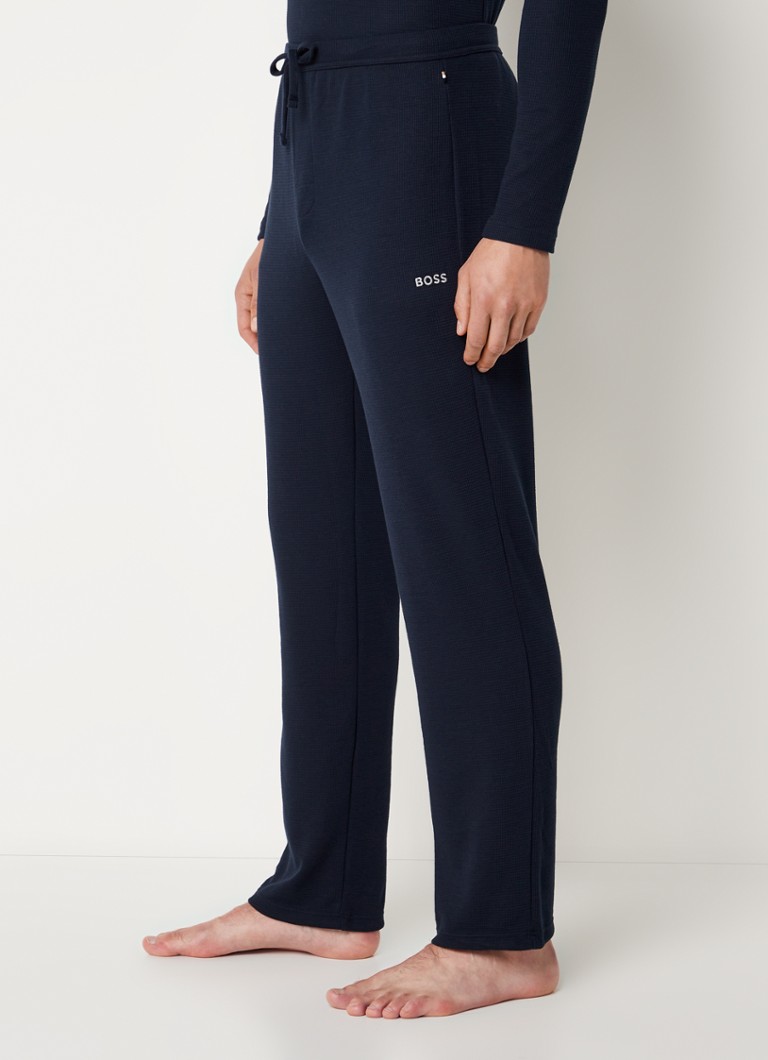 HUGO BOSS Textured waffle pajama bottoms