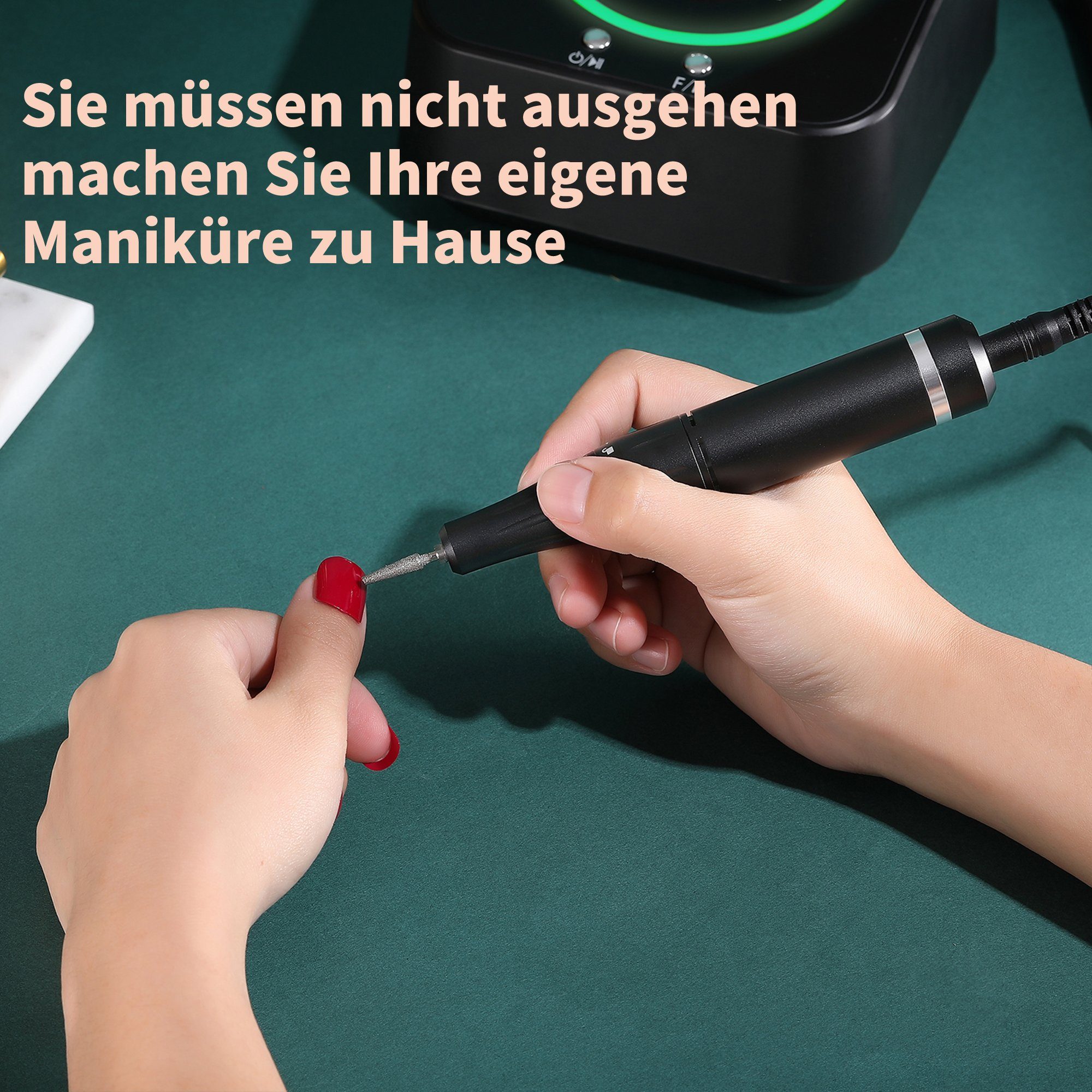 JOEAIS Maniküre-Pediküre-Set Nagelfeile Elektrische Nagelfräser Fräser für Gelnägel Maniküre set, Fräsmaschine Fußpflegegeräte Nägel Nail Drill Machine Nagelmaschine