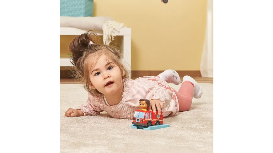 VTech - Tut Tut Baby Flitzer - CoComelon Ninas Feuerwehrauto inkl. Schiene