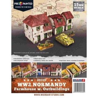 WW2 Normandy Farmhouse w. Outbuildings (PREPAINTED)