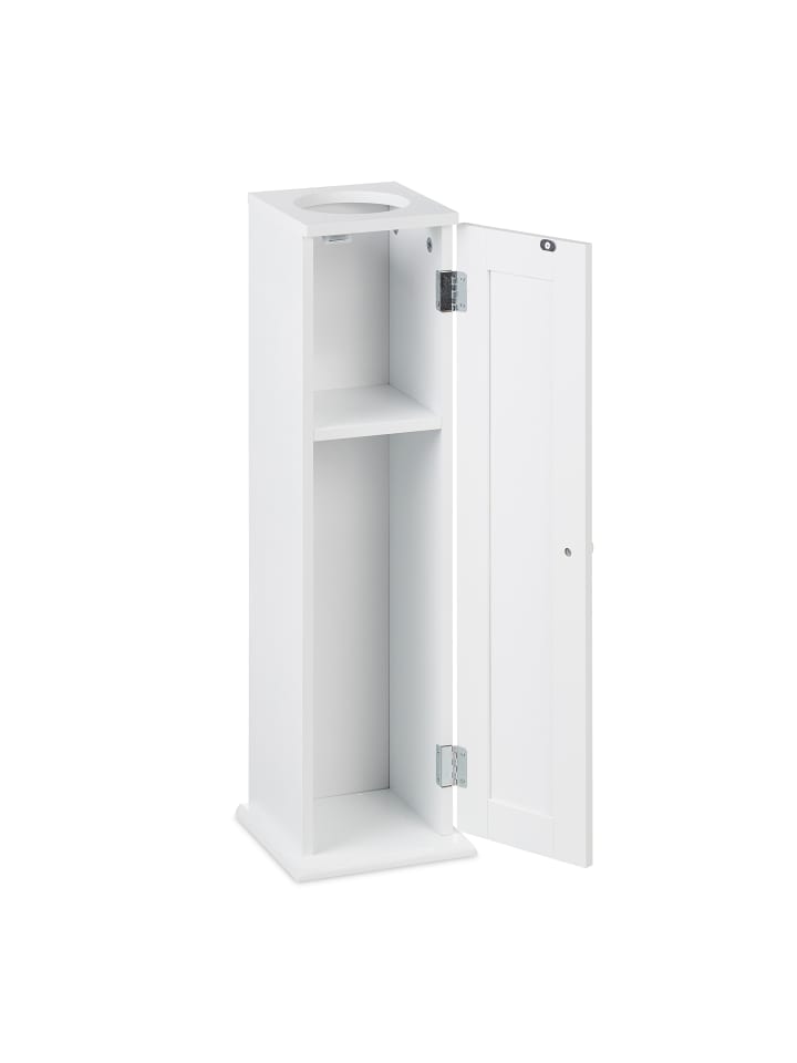 relaxdays Toilettenschrank in Weiß - (B)19,5 x (H)65 x (T)19,5 cm günstig kaufen onesize