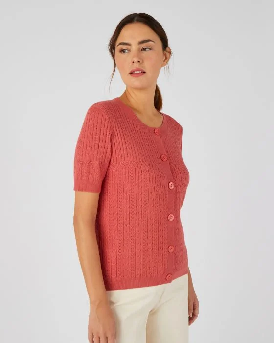 Cardigan maille fantaisie