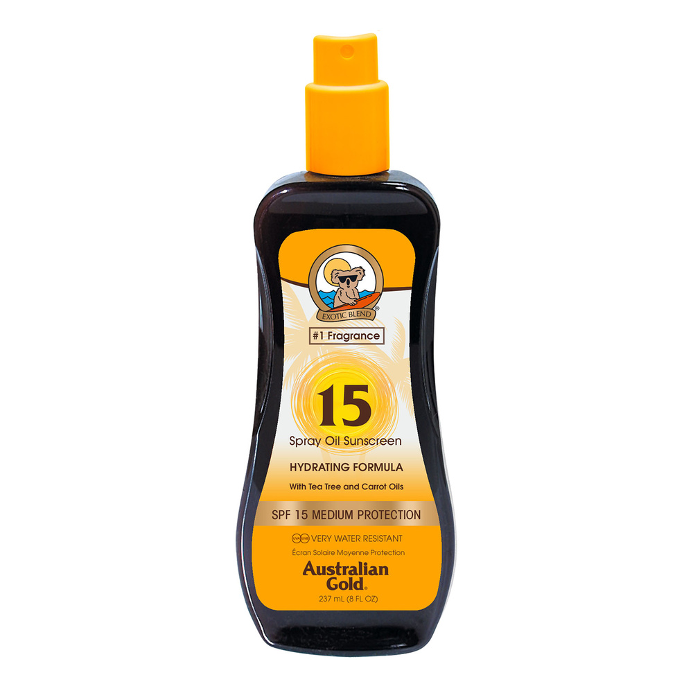 australian gold SPF 15 Spray Huile 237 ml Huile solaire
