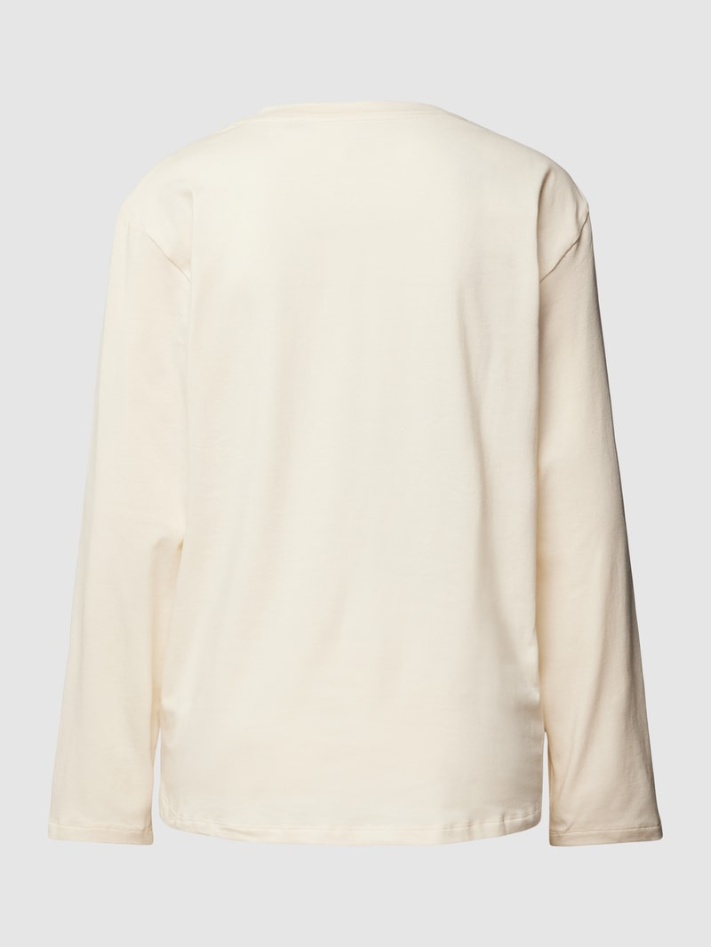 Pyjama-Oberteil im unifarbenen Design Modell 'Mix+Relax' in beige
