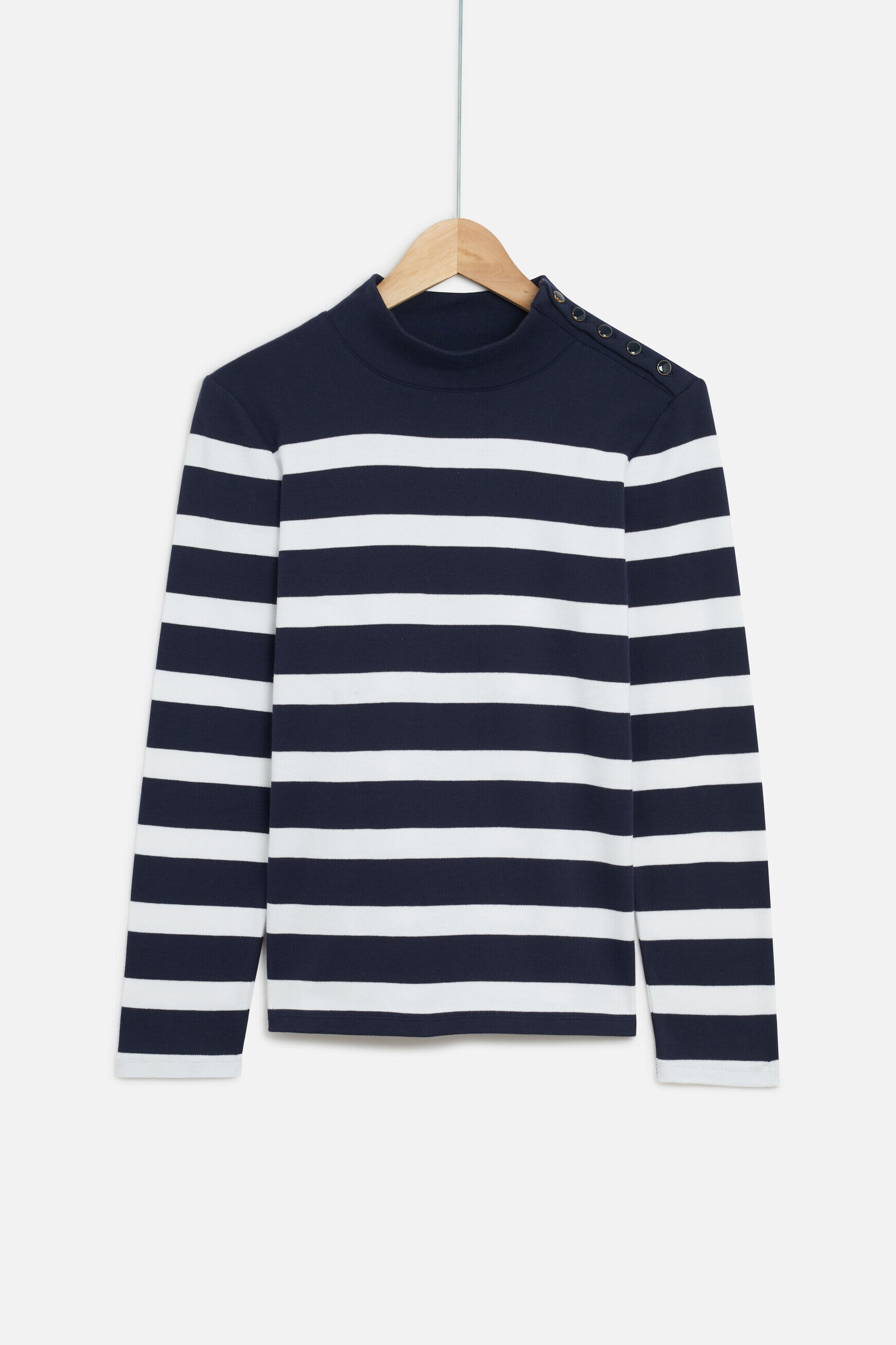 T-shirt Charlie à rayures bleu marine femme