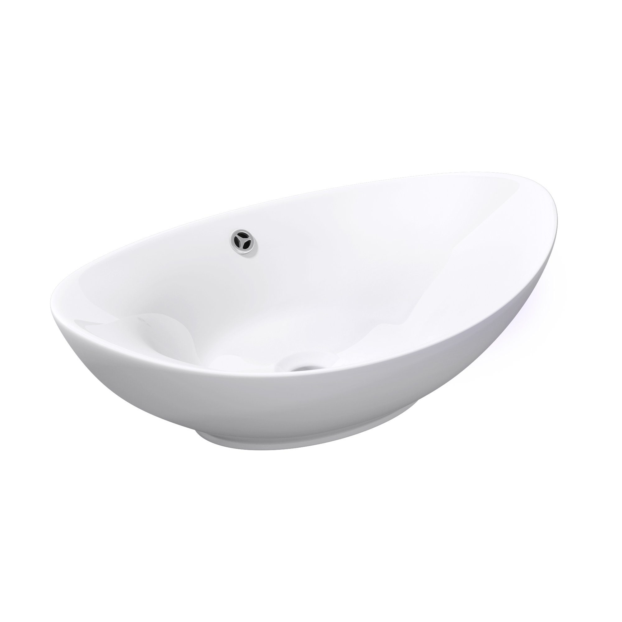 doporro Waschbecken doporro Aufsatzwaschbecken Brl818 Oval Keramik inkl. Nano-Versiegelung, Nano-Versiegelung