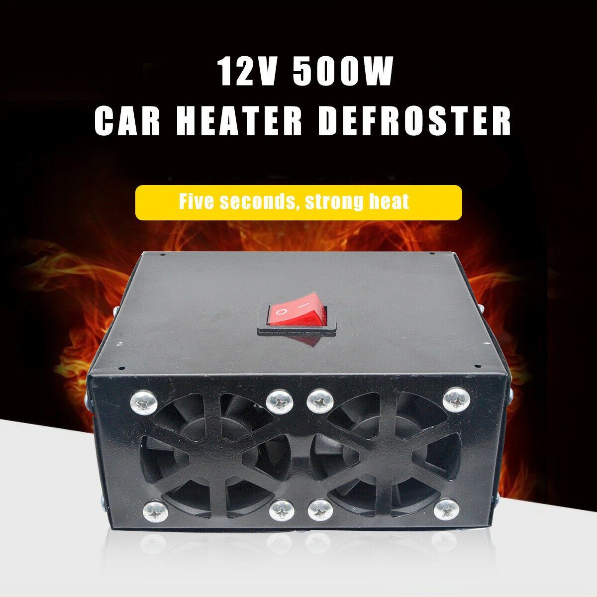 meeteu Heizgerät 12V 500W KFZ AutoZusatzheizung, Heizlüfter Defroster Demister Heizer Scheibenenteiser