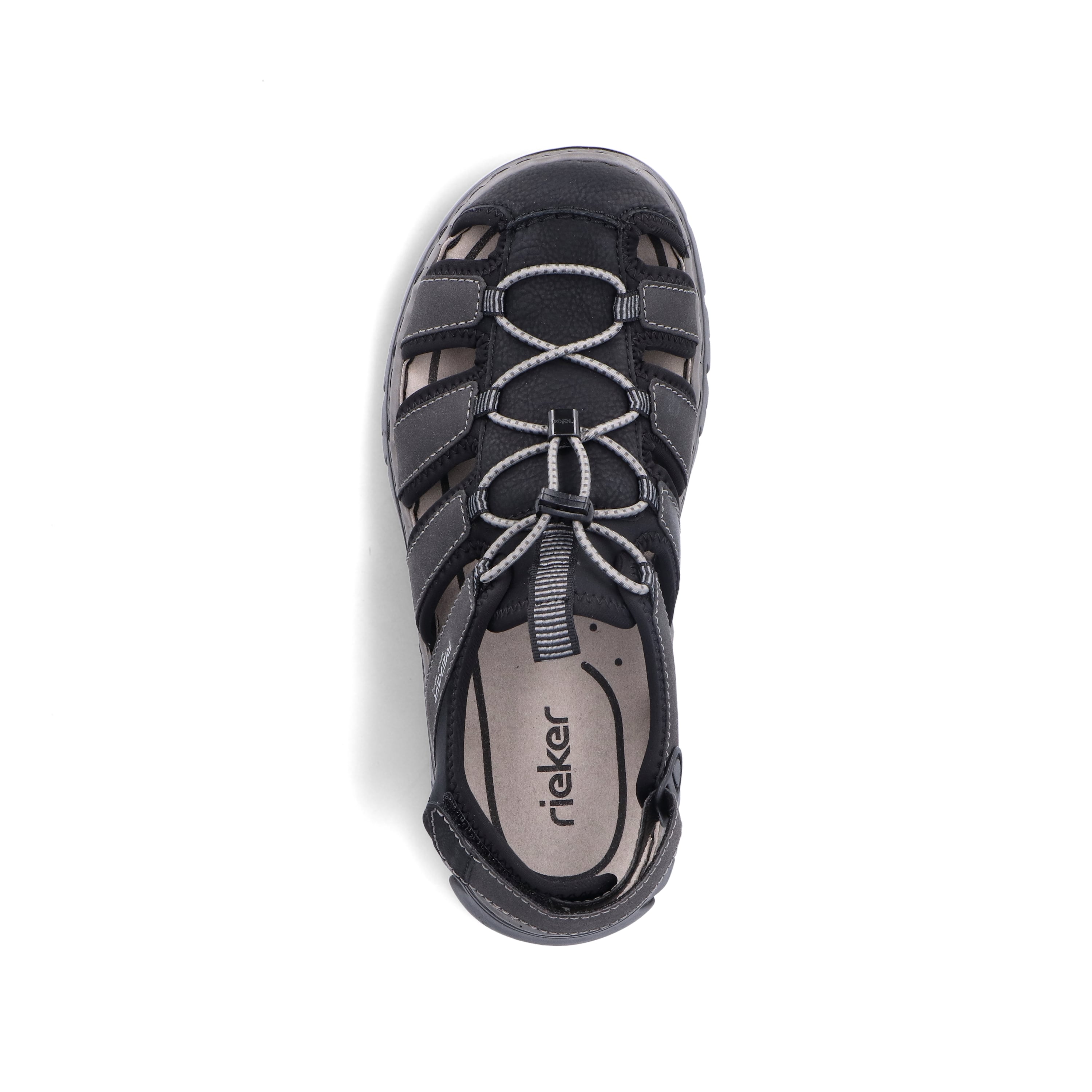 Rieker Herren Trekkingsandalen graphitschwarz