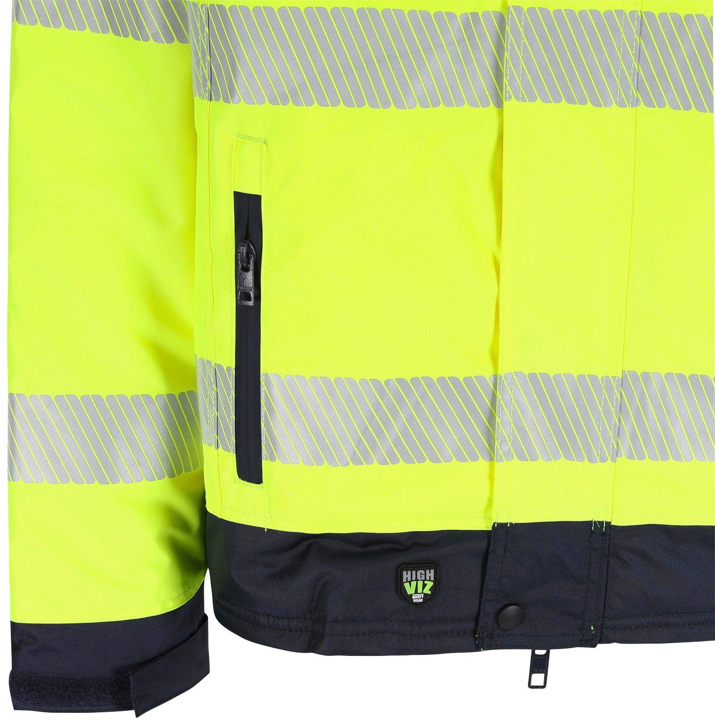 Herock Arbeitsjacke Hodor HIGH VIZ Regenjacke, atmungsaktiv, winddicht, viele Reissverschlusstaschen