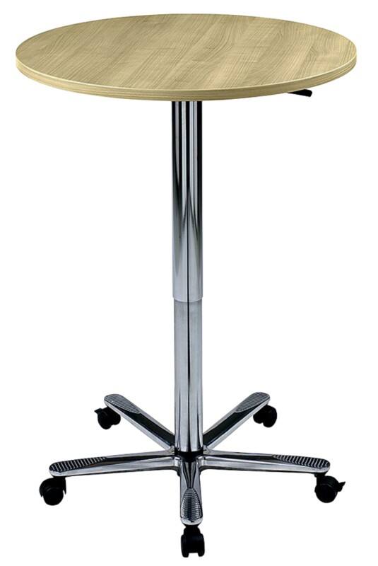 Hammerbacher Säulentisch Ahorn 800 x 1.140 x 720 - 1.140 mm