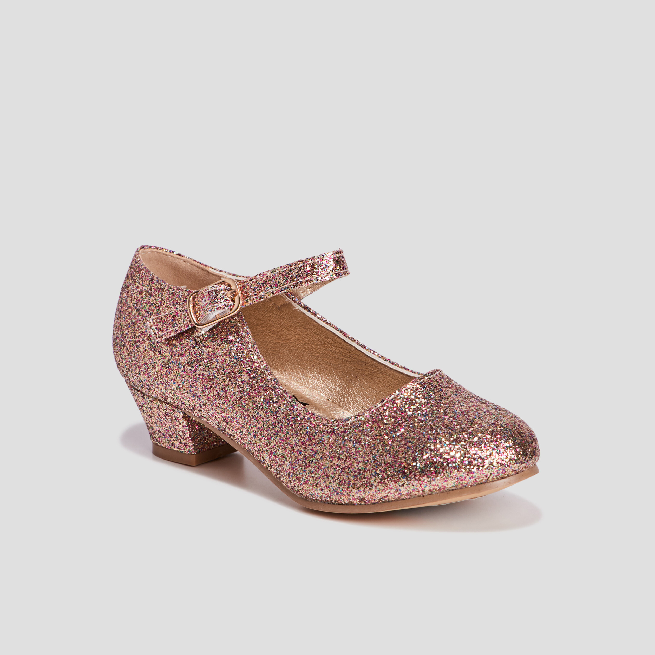 Babies à talons pailletées couleur or fille | La Halle