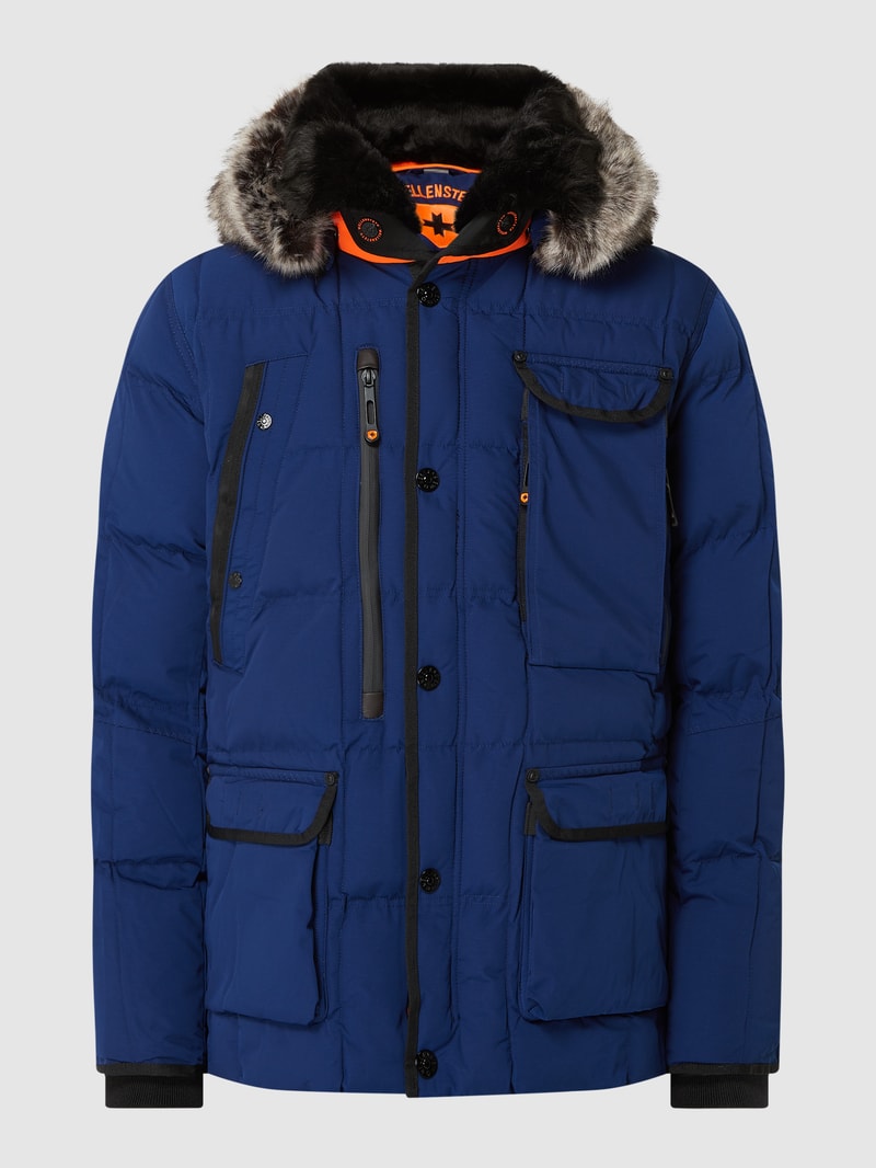 Steppjacke mit Kunstpelzkragen Modell 'MARVELLOUS' in royalblau