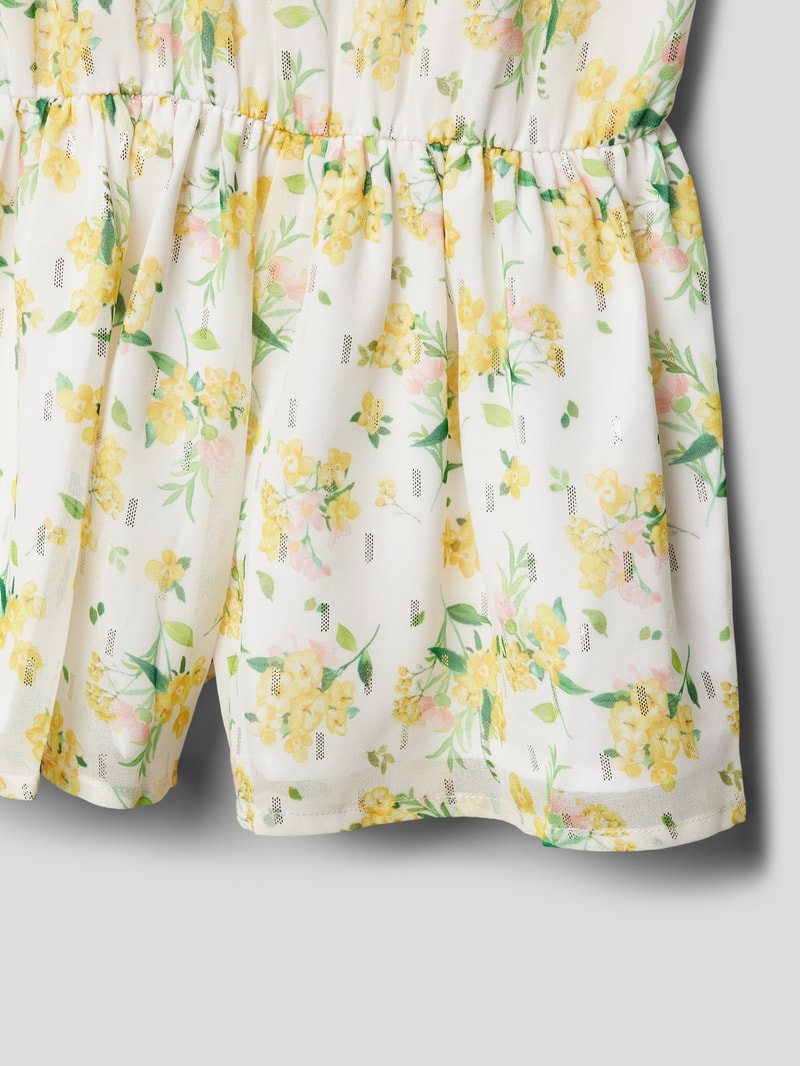 Playsuit mit Allover-Muster in ecru