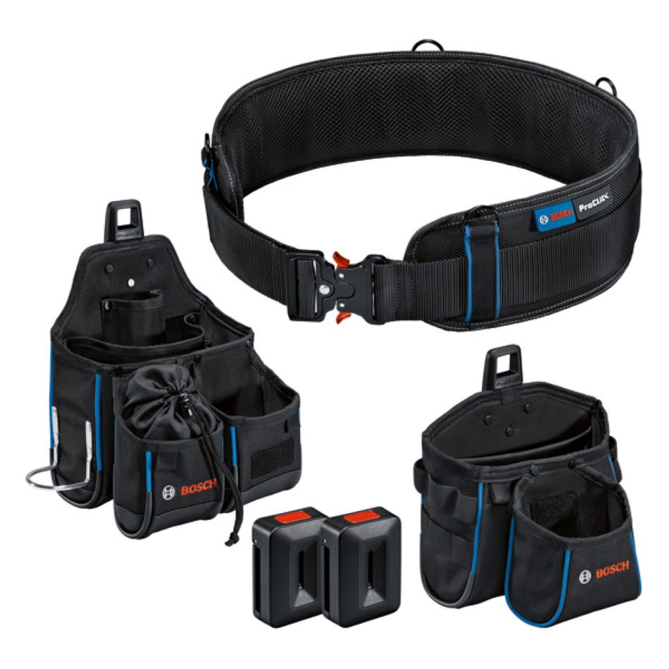 Bosch Blue Accessories 1600A0265P Verktygssats - 1 x Bälte 93 + 1 x GWT2 + 1 x GWT4 + 2 x Proclick Hållare Professional